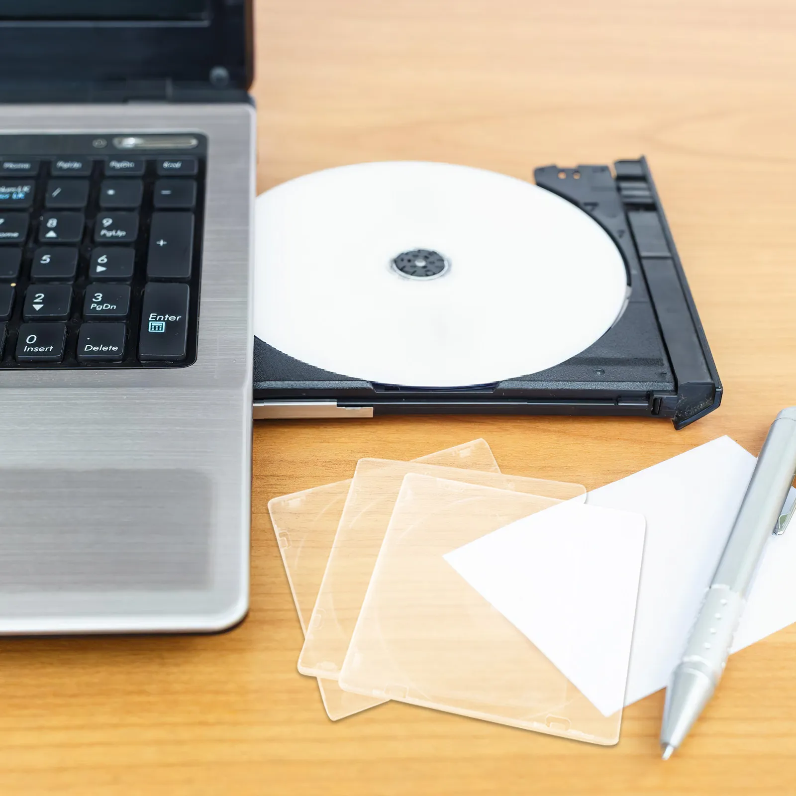 25Pcs Cd Box Transparent Design with Outer Film Protection Large Capacity Separate Slots Quick Access Cd Dvd Storage Holder