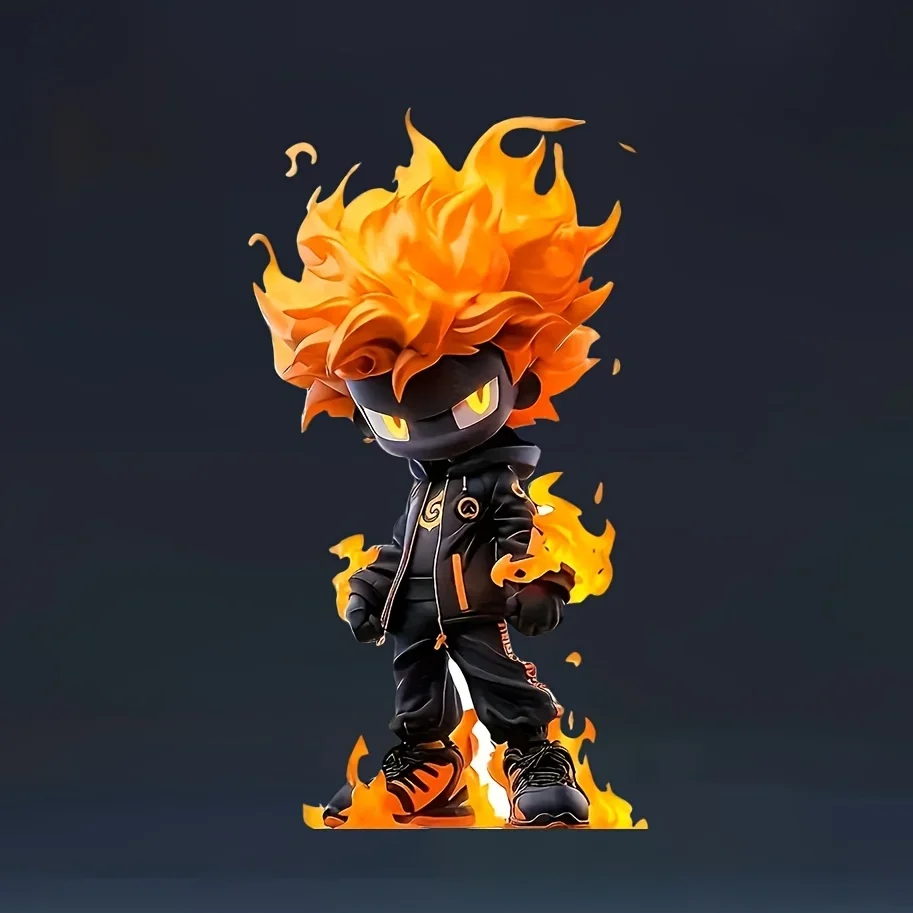 

1 шт. яркая графическая наклейка Fire Boy — съемная декоративная наклейка, идеально подходит для декора шлема, настенных зеркал и шкафов