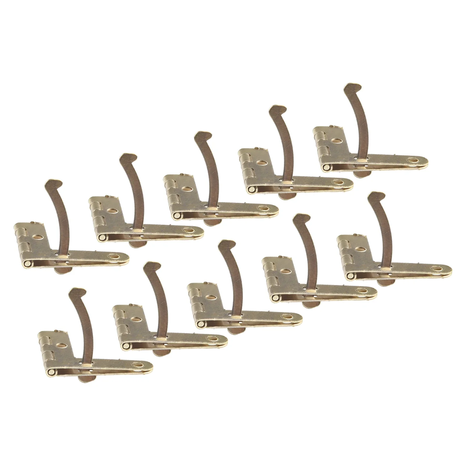 10Pcs Wooden Box Rotate 90° Support Union Spring Hinges L Shape Loose-Leaf Folding Hinge For Case Furniture Hardware Accessories