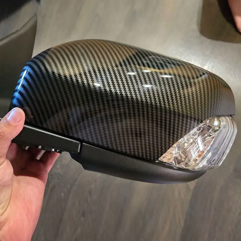 

2pcs Carbon Fiber Texture/Glossy Black Car Accessories ABS Side Rearview Mirror Cap Cover Trim For Volvo XC70 XC90 2007-2014