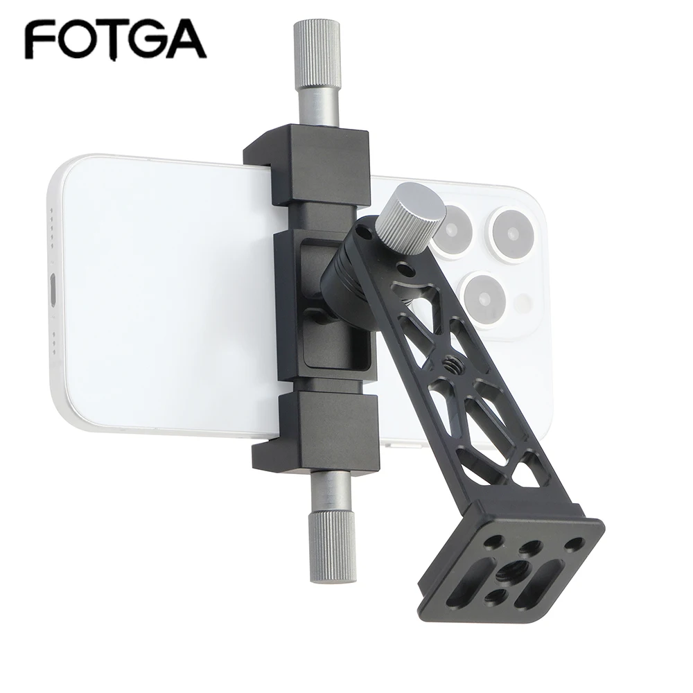 

FOTGA Phone Clip Metal Tripod Mount Adapter Cell Phone Clipper Holder Vertical 360 Rotation Tripod Stand for smart phones Tripod