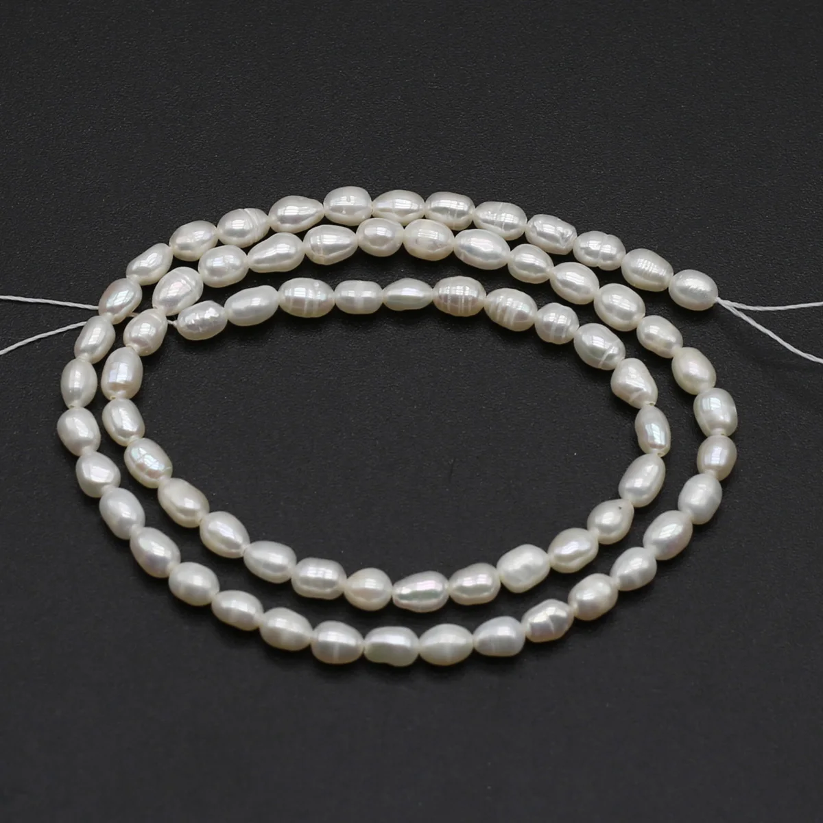 Natural Freshwater Pearls Beads White Rice Loose Spacer Beads for Jewelry Making Diy Fashion Bracelets Necklaces Accessories