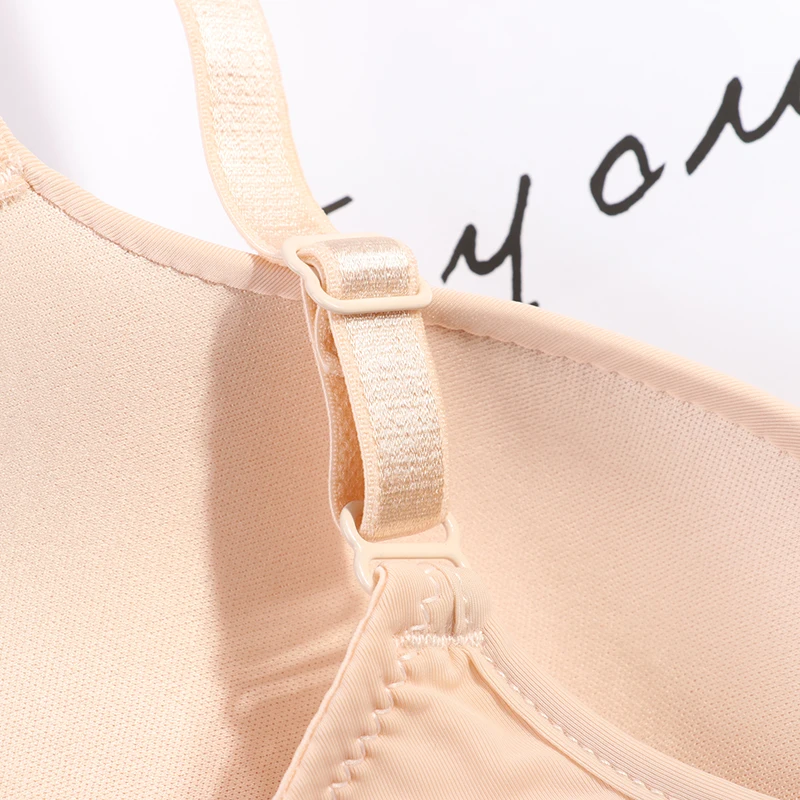 Adjustable shoulder straps Gathered Brassiere Thin No Steel Ring Bra Seamless Women's Underwear Smooth Triangular Cup Bra