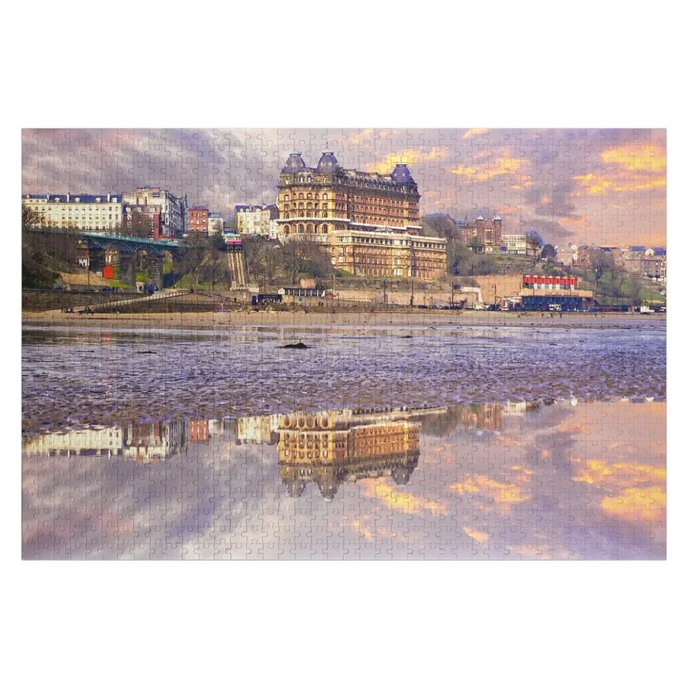 

Scarborough Grand Hotel Reflection Jigsaw Puzzle Customized Photo Custom Jigsaw Puzzle