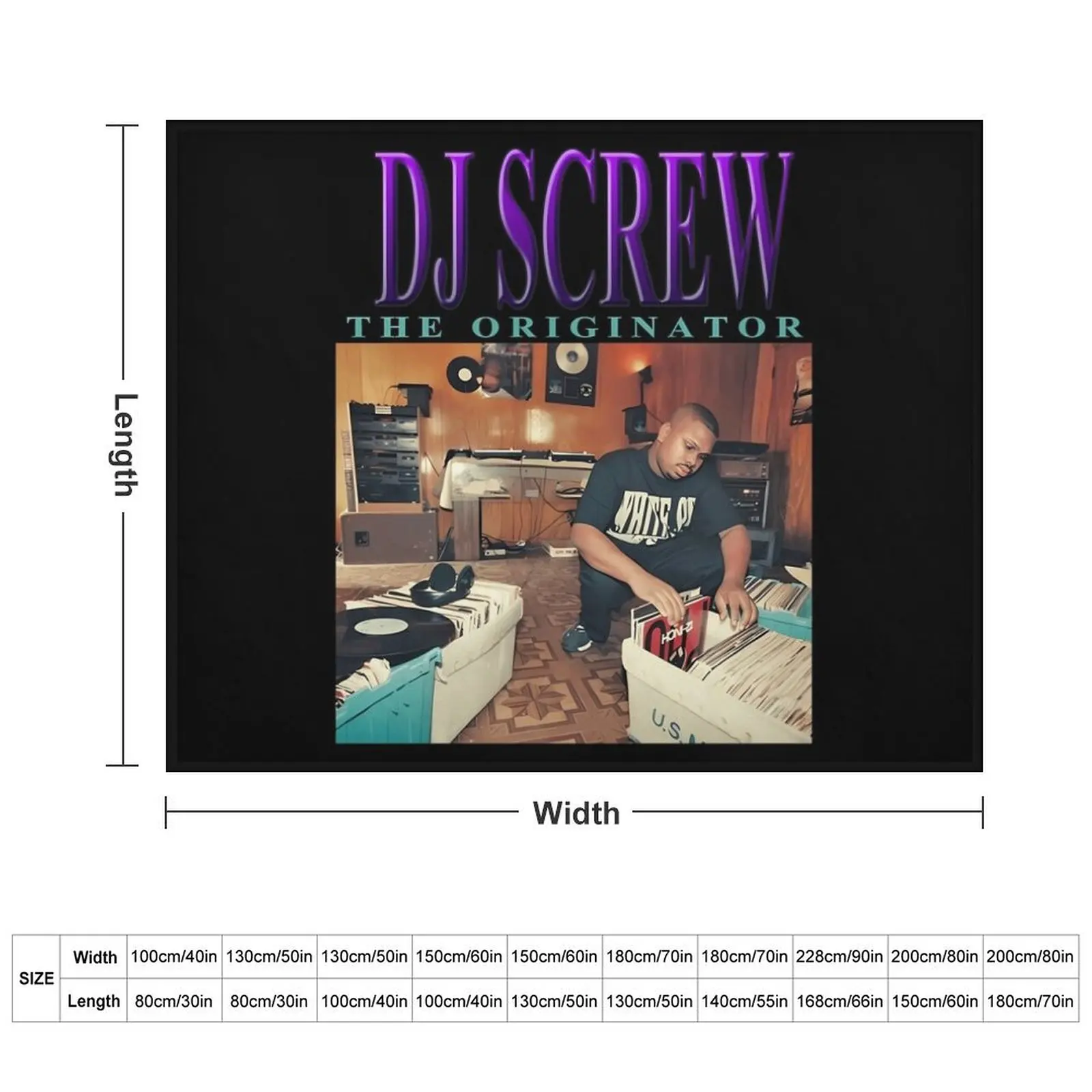 DJ SCREW THE ORIGINATOR R.I.P. 90S INSPIRED\t Throw Blanket Summer Large Quilt Soft Blankets