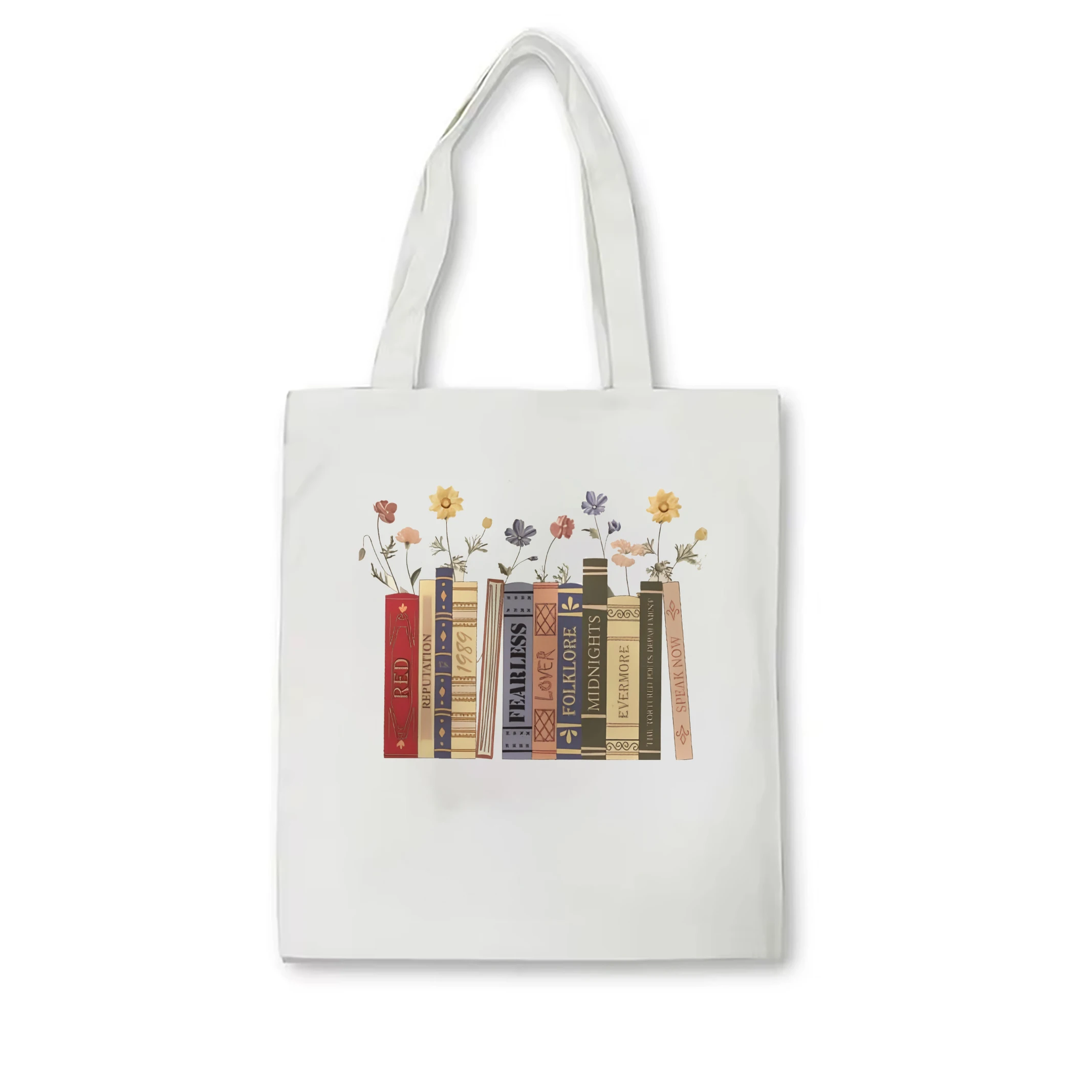 Albums As Books Canvas Tote Bag Trendy Aesthetic For Book Lovers Canvas Tote Bag Aesthetic Folk Music Canvas Tote Bag TS merch