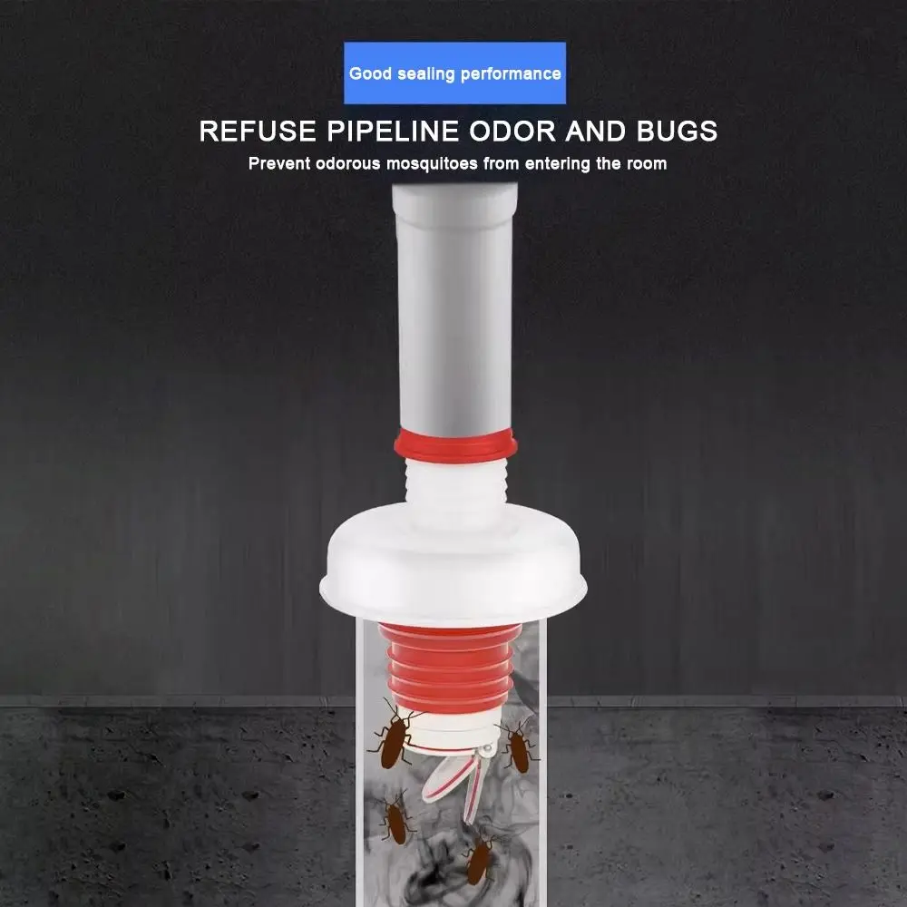 Anti odor Sink Drain Pipe Adapter Sealing Ring Dual-Interface Kitchen Basin Sewer Branch Multifunctional neat