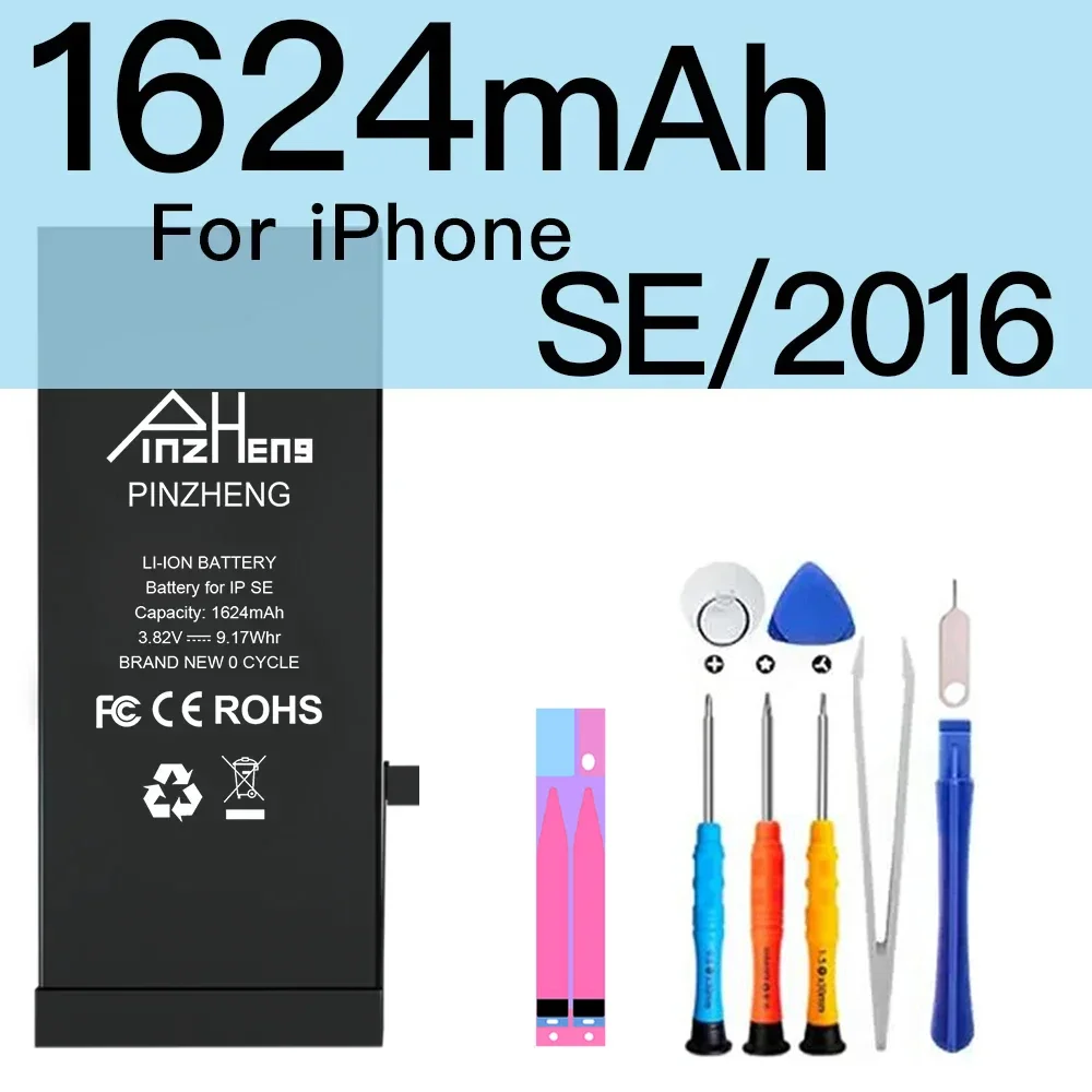 PINZHENG Echter Akku mit hoher Kapazität für iPhone 5S SE 6 6S 7 8 Plus X Xr Xs Max Telefonersatz Bateria Garantie ein Jahr 4