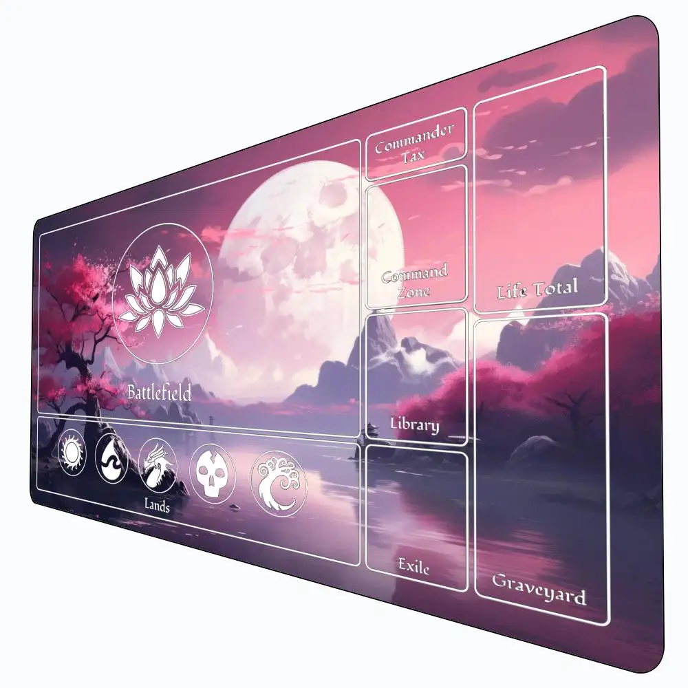 

Cherry Blossom Mouse Pad Card Game Mat Large Computer Offices Mousepad XXL Anti-slip for MTG DTCG CCG RPG Trading Card Desk Mats