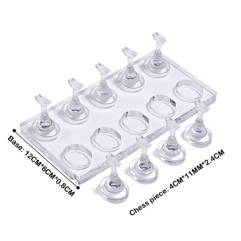 Acrylic Non Magnetic Nail Training Practice Stand Multiple Base Shapes Sturdy for DIY Manicure Art Beginners Nail Learners