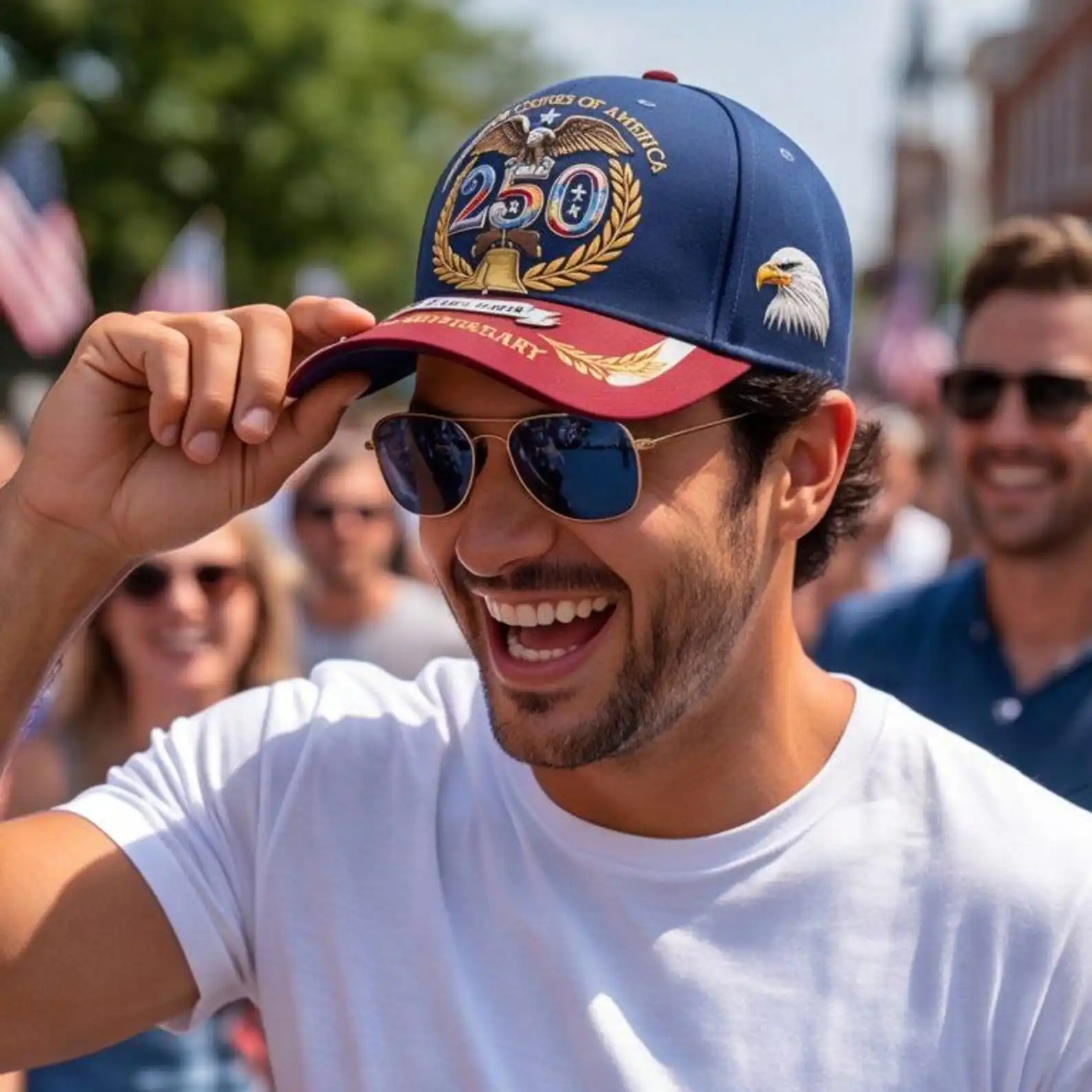 Custom US 250th Anniversary Cap, Patriotic Eagle Dad Hat For Men Women, 4th Of July Gift For Him, 1776-2026 Keepsake, America In
