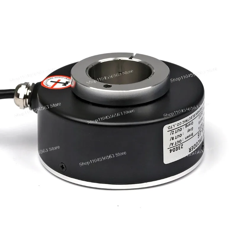 Industrial Photoelectric Rotary Encoder: 100mm OD, 30/45mm Through-Hole, Incremental, 100-5000PPR