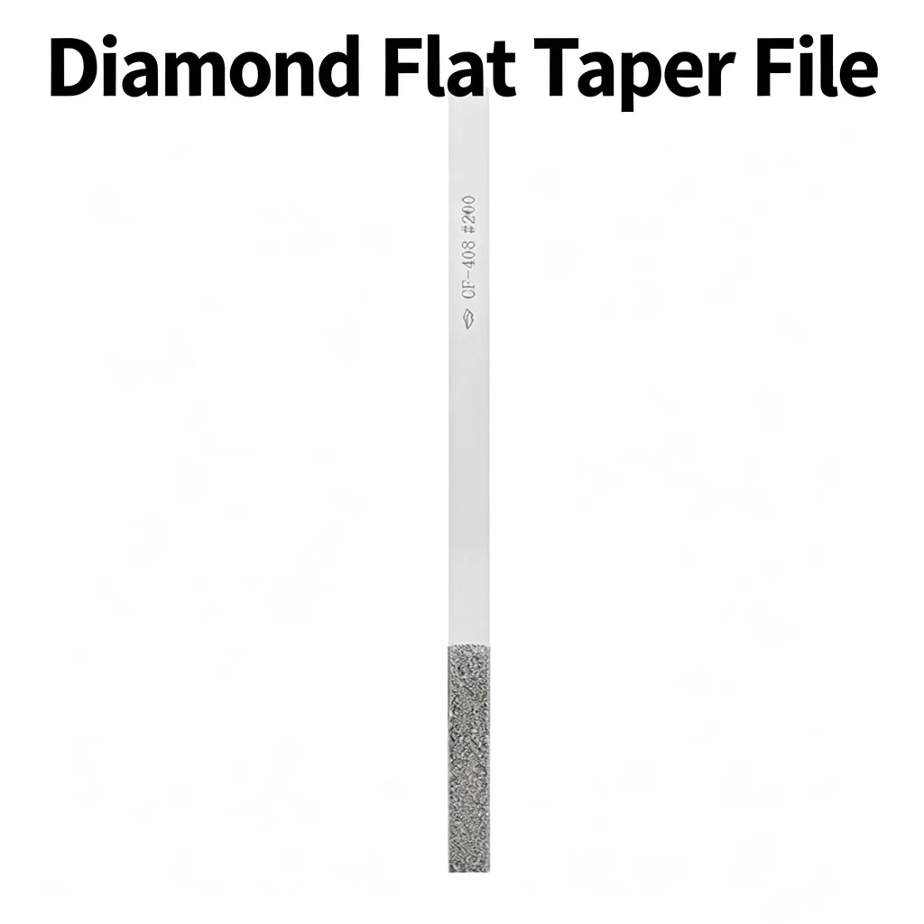 1 Pcs Diamond Taper Files | Ultra-Thin Flat Files for Mold Polishing, Jade & Sheet Metal CF402/404/406/408 150# 200# 400#