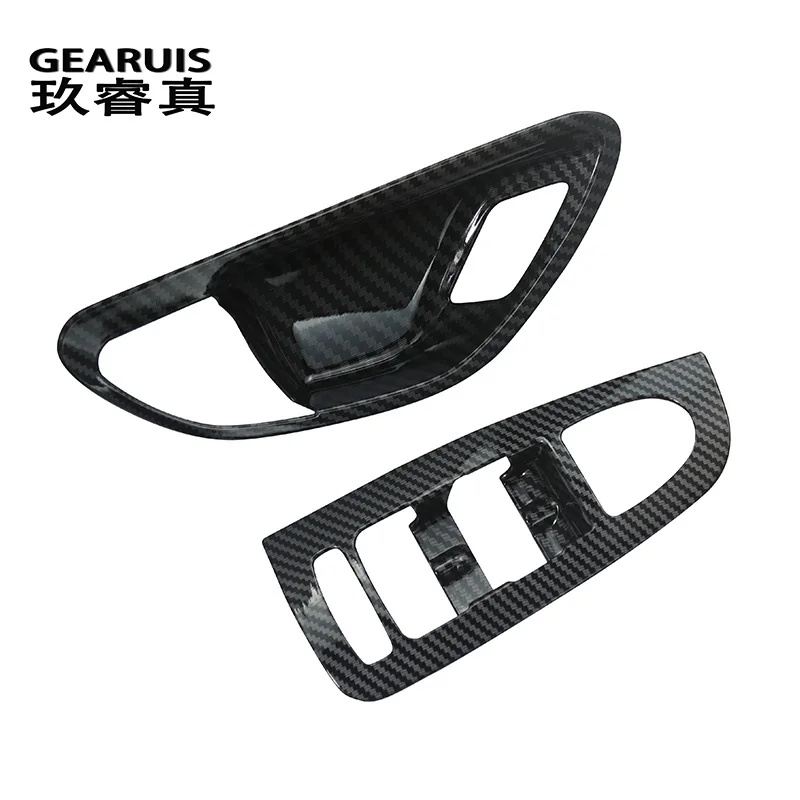 For Mercedes Benz C E Class W205 W213 GLC X253 2015-2021 Accessories Car Armrest Handle Cover Door bowl Window glass lift Trim