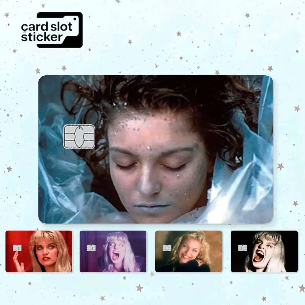 

Horror Figure Laura Palmer Credit Card HD Stickers Game Card Decal Small Chip Waterproof Sticker Gift