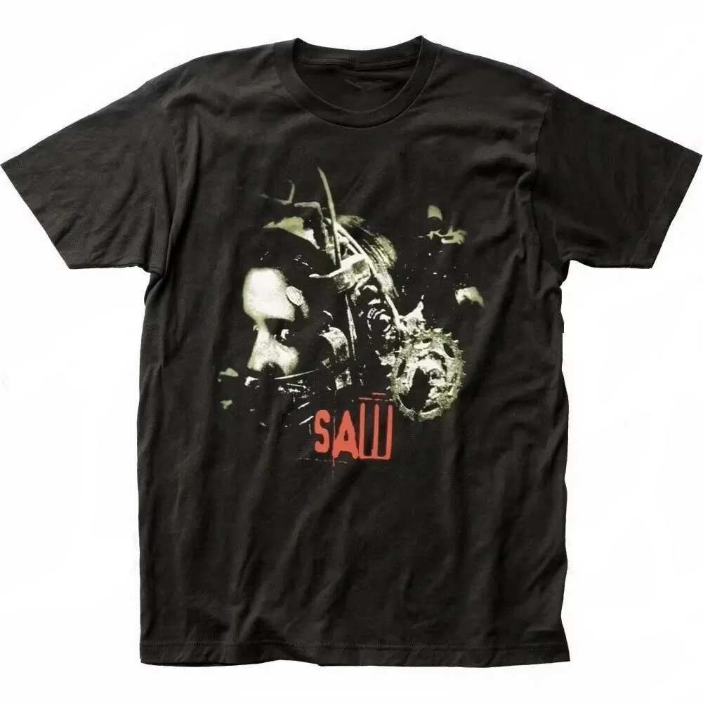 2026 New Horror Head Torture T-shirt Men's and Women's Fashion Cotton T-shirt Retro Round Neck T-shirt Horror Harajuku Top