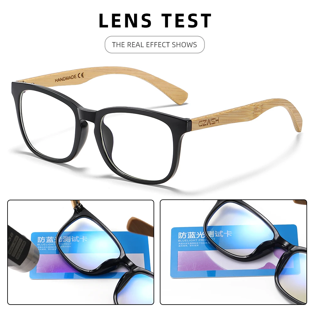 GM Bamboo wooden Reading glasses,playing game Men\'s glasses Vintage wooden anti-blue glasses fashion Discoloration glasses 1012