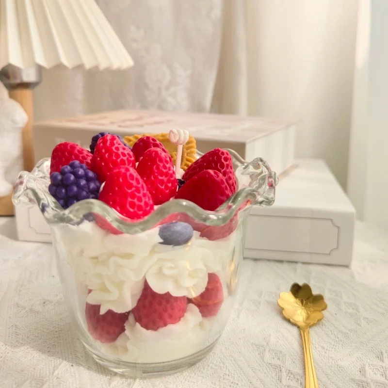 DIY 3D Fruits Ice-cream Shape Silicone Candle Mold Aromatherapy Plaster Soap Resin Clay Mould Handmade Candle Making Home Decor view 2
