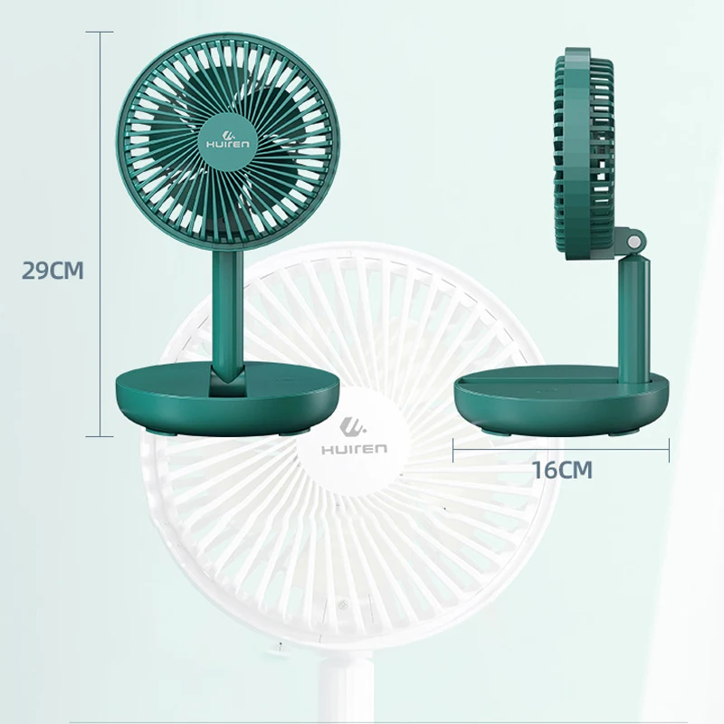 Small Fan Super Quiet Office Desktop Fan Summer Rechargeable Fan Portable Large Wind Power USB Rechargeable Folding Fan