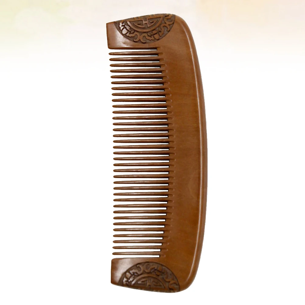 

Massage Wooden Comb Women Carving Pattern Salon Outdoor Smooth Teeth Anti-static Wood Hair Comb Stimulates Circulation