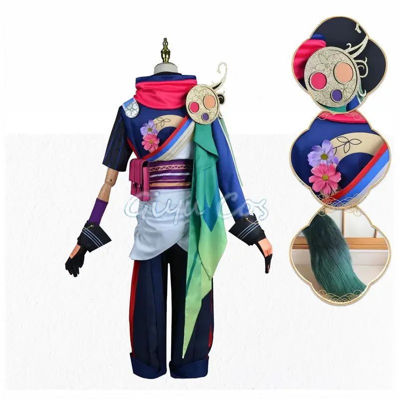 Genshin Impact Tignari Косплей Костюм Униформа Парик Аниме Костюмы на Хэллоуин Женская игра @ 0Z *