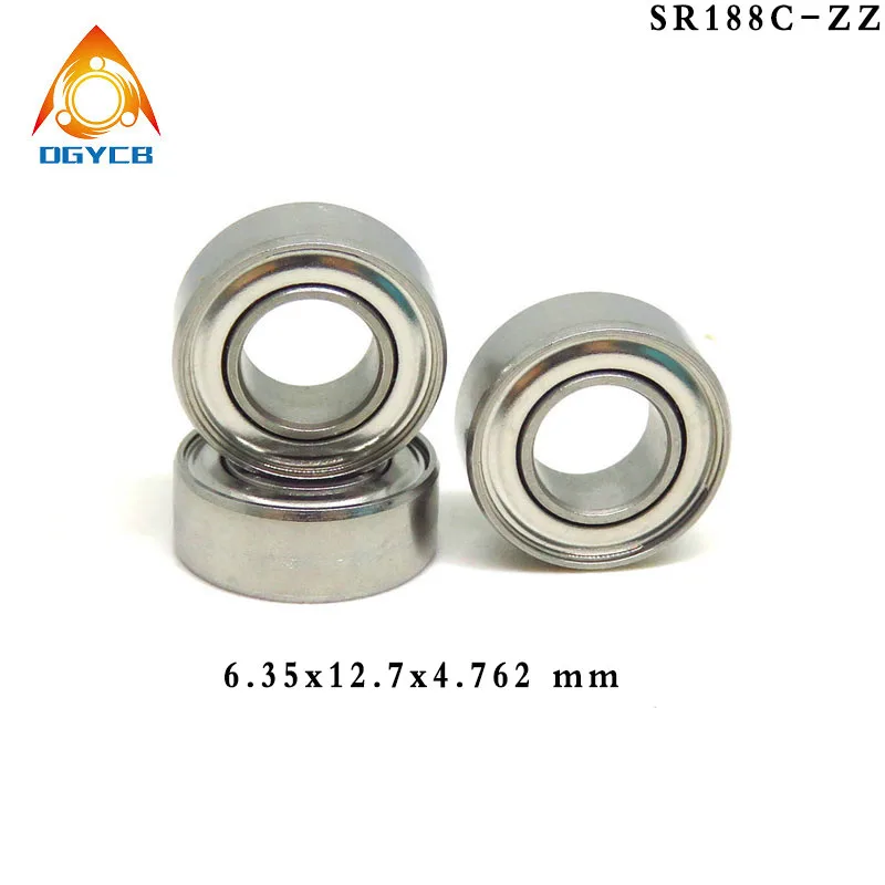 

1pcs 6.35x12.7x4.762 mm SR188C ZZ ABEC-7 CB Stainless Steel Hybrid Si3N4 Ceramic Ball Bearing R188 SR188 Z Inch RC Toys Bearings