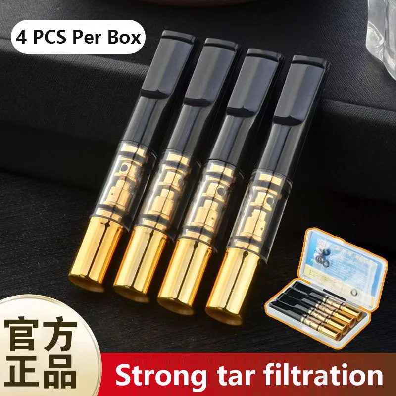 

5PCS Acrylic Microfilter Cigarette filters For Thick Thin Recyclable Smoking Holders Tar Filtration Remove to Clean Tobacco Pipe