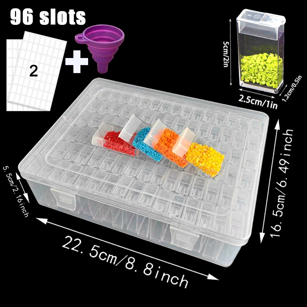 Diamond Painting Storage Box Accessories Plastic Container for Embroidery Mosaic Tools Nail Art Jewelry Rhinestone Organizer view 6