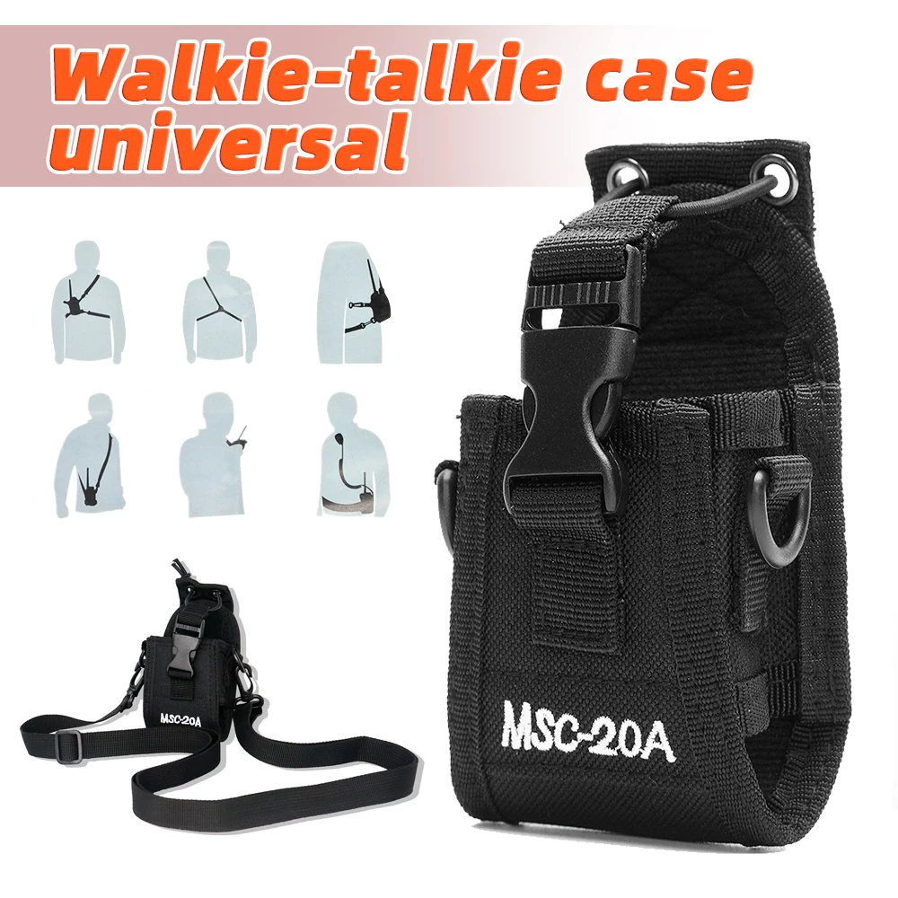 Walkie Talkie Storage Bag Nylon Cloth Carry Case Interphone Protective Cover For Baofeng UV5R UV82 BF888S Ham Radio Accessories