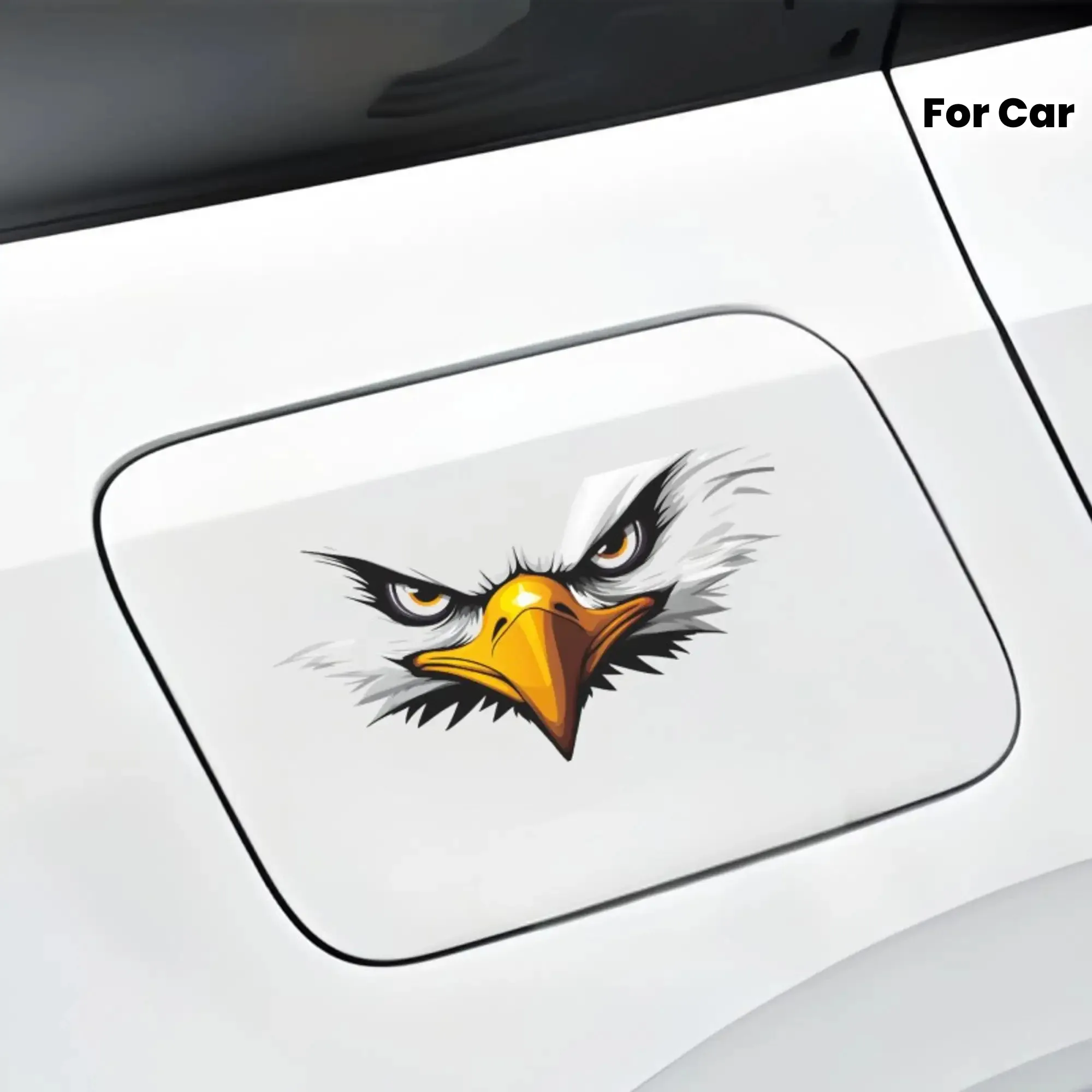 QF-1218 Eagle Head Car Sticker, Dynamic Fashion Auto Decal, Strength Symbol Vehicle Exterior Decor