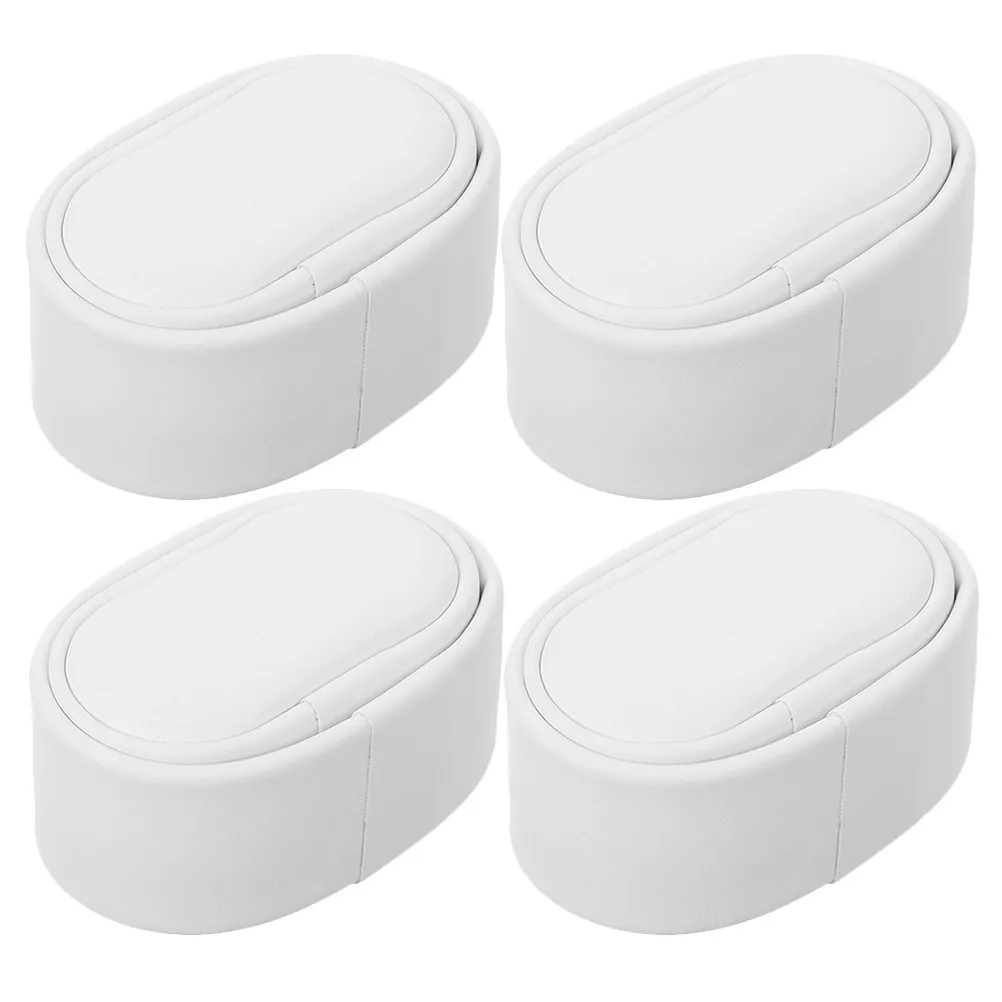 4Pcs Watch Winder Pillow White PU Sponge Cushion Small Watch Display Holder Replacement Case Bracelets Jewelry Storage Organizer