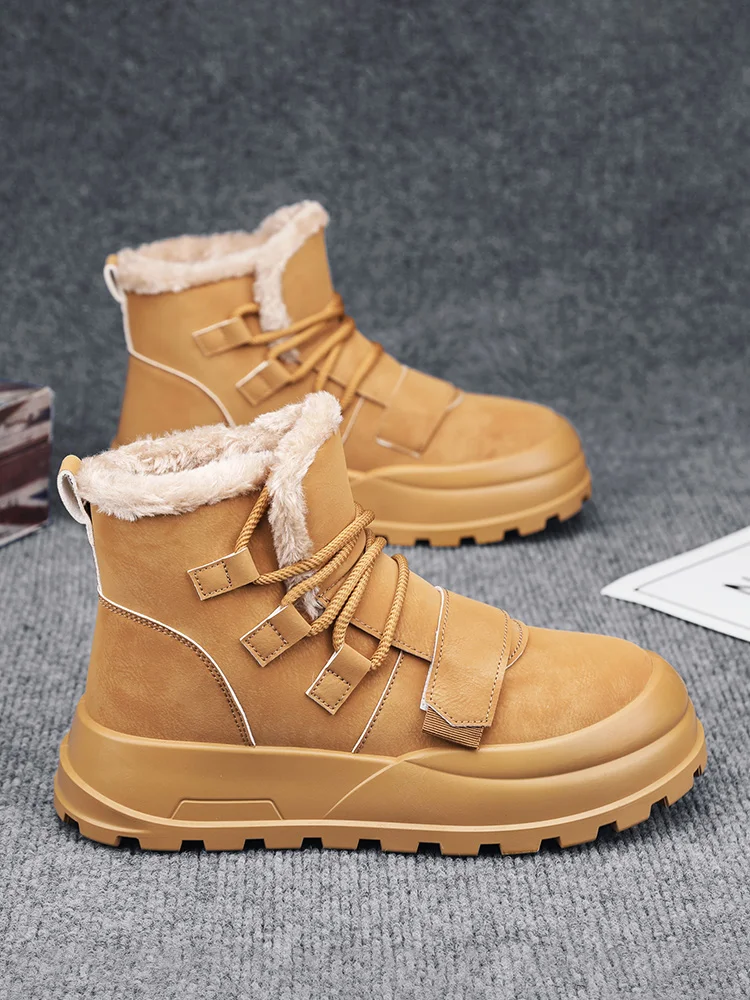 Loafers Buty zimowe dla mężczyzn Sport i rekreacja Ciepłe kostki Dodaj aksamitne buty dla mężczyzn Modne męskie trampki Miękkie i wygodne — zdjęcie 2