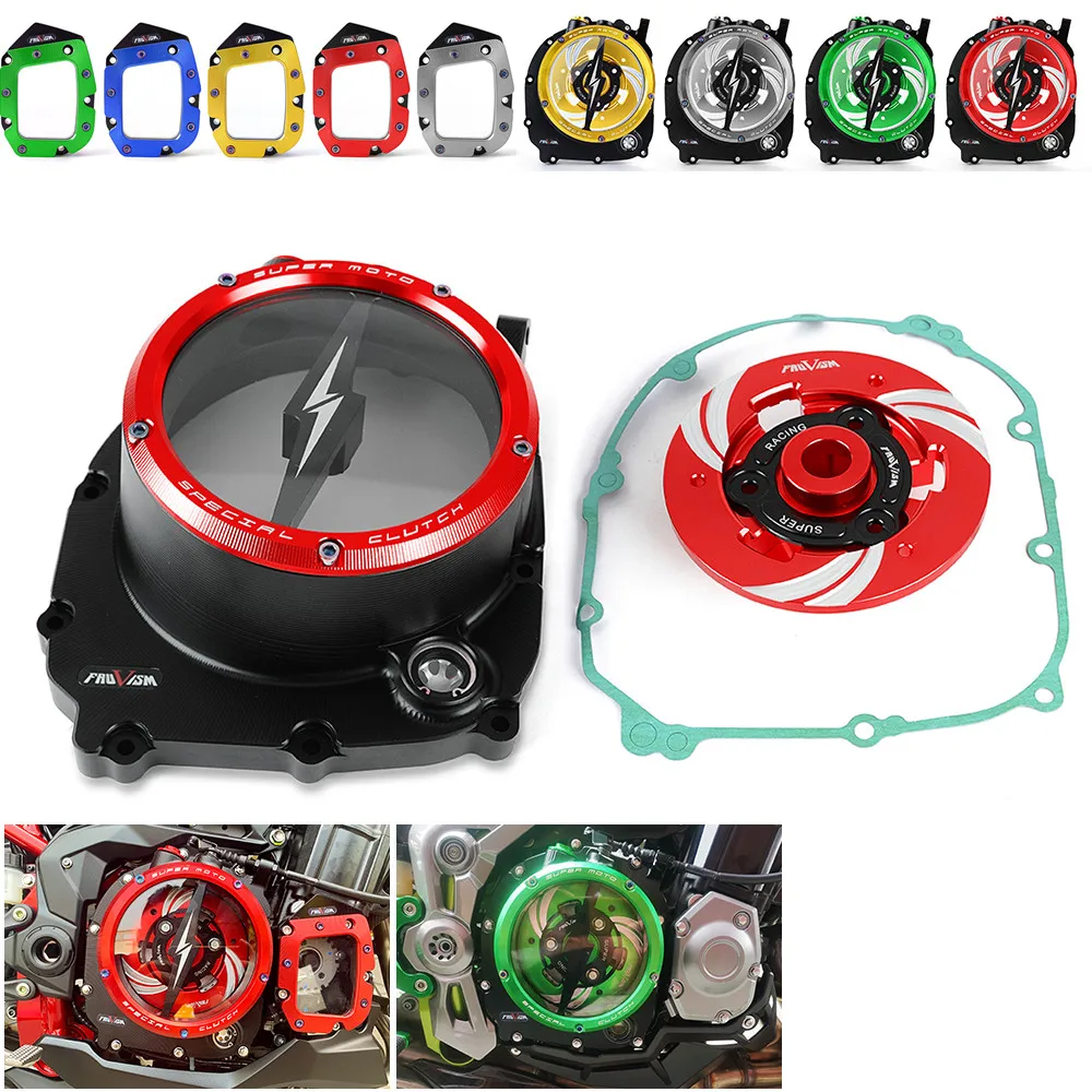 For Kawasaki Z900 2017-2026 Clear Clutch Cover Front Sprocket Guard Protector ZR900 2018 2019 2020 2021 2022 2023 2024 2025