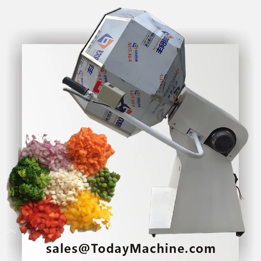 Seasoning Powder Mixing Blender Machine Snack Food Coating Potato Chips Octagonal Mixer Machine