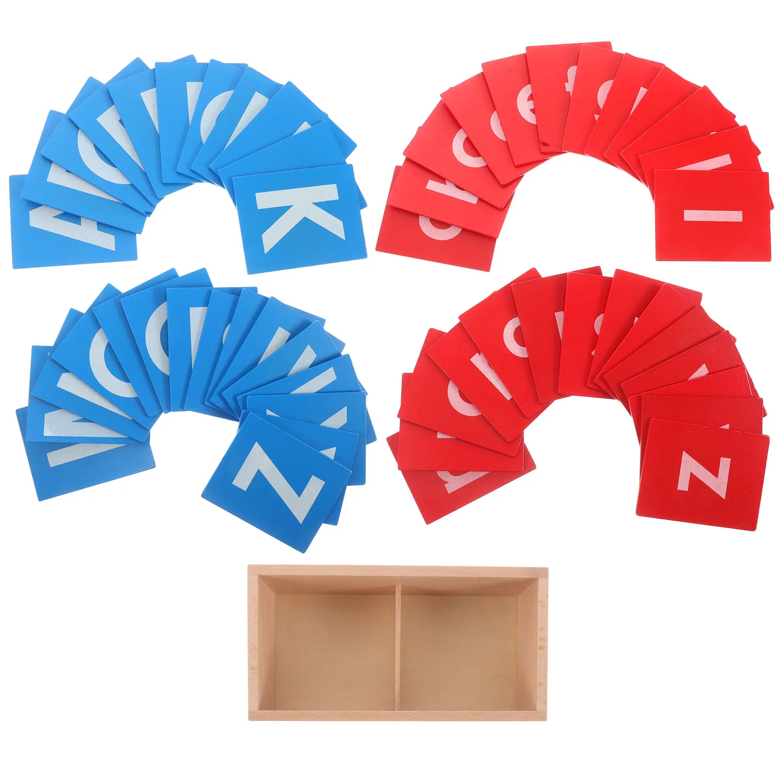 

Montessori Teaching Aids Children Alphabet Board Sandpaper Letters Red Blue Kids Learning Language Toy Wooden Resources Tracing
