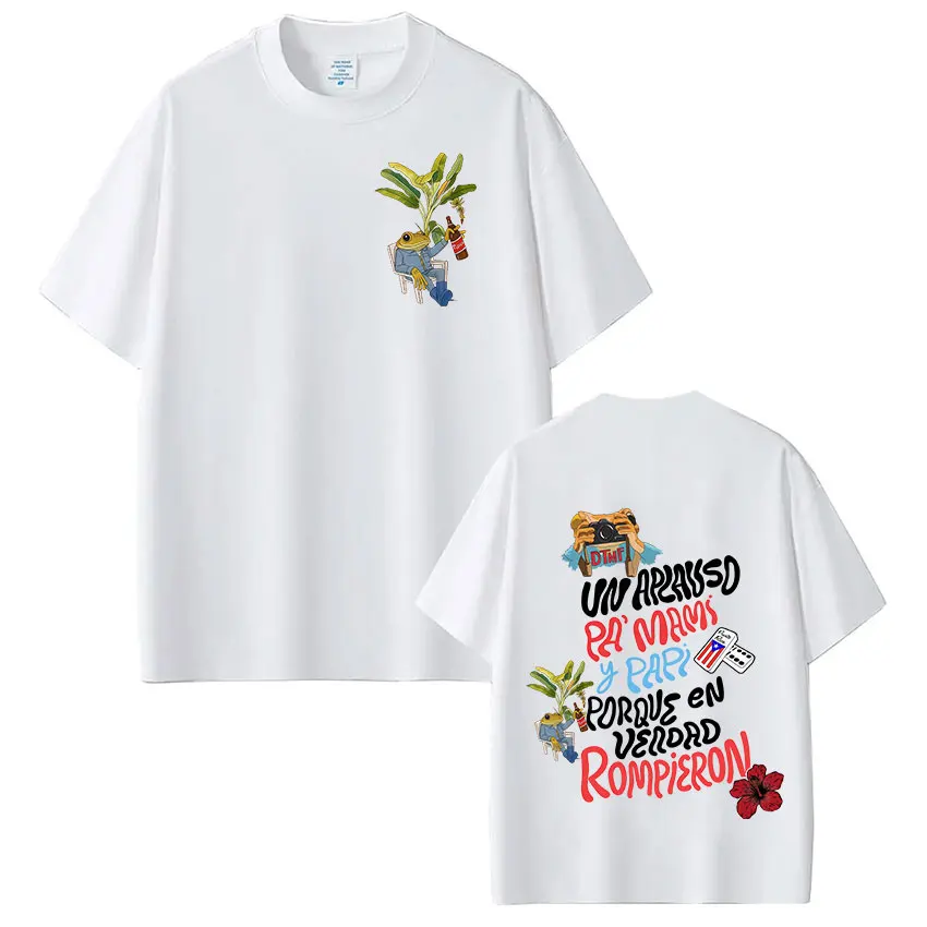 Men 100% Cotton Smiling Glitter Broken Bear Graphic Print T Shirts Short Sleeve Avant-garde Casual Summer Streetwear Tops