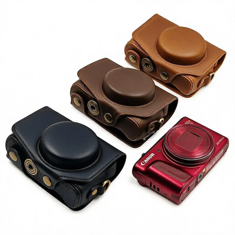 PU Leather Camera Bag Case For Canon Powershot SX710 SX700 SX740HS SX740 SX730 SX730HS SX720 Full Body Cover