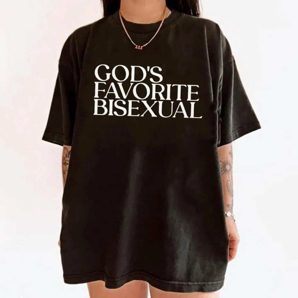 God's Favorite Bisexual Shirt Aesthetic Gay Graphic Shirt LGBTQ Bisexual Trendy Gift Fashion Sweatshirt Aesthetic Clothes