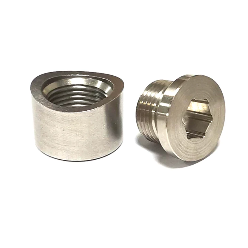 Stainless Steel M18x1 5 Bung Nut Combo Lambda Sensor Adapter Non Welded Automotive Install Kit SS304