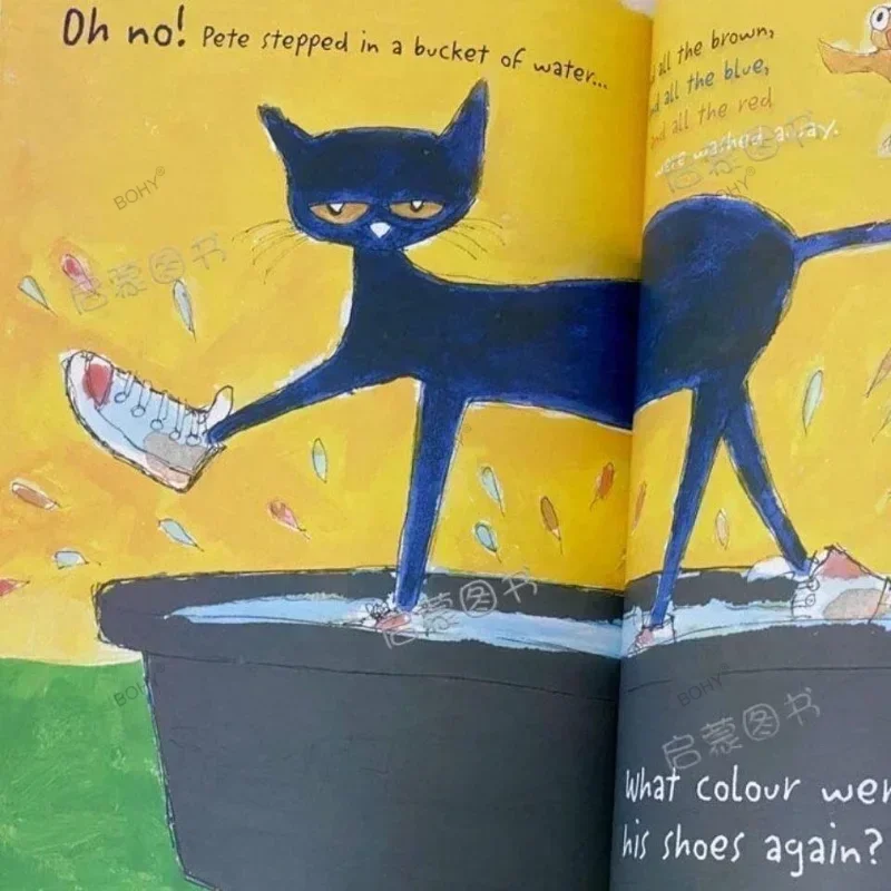 Pete The Cat kocham moje białe buty angielski książka obrazkowa dzieci wczesna edukacja szkoła podstawowa oświecenie czytanie przed snem