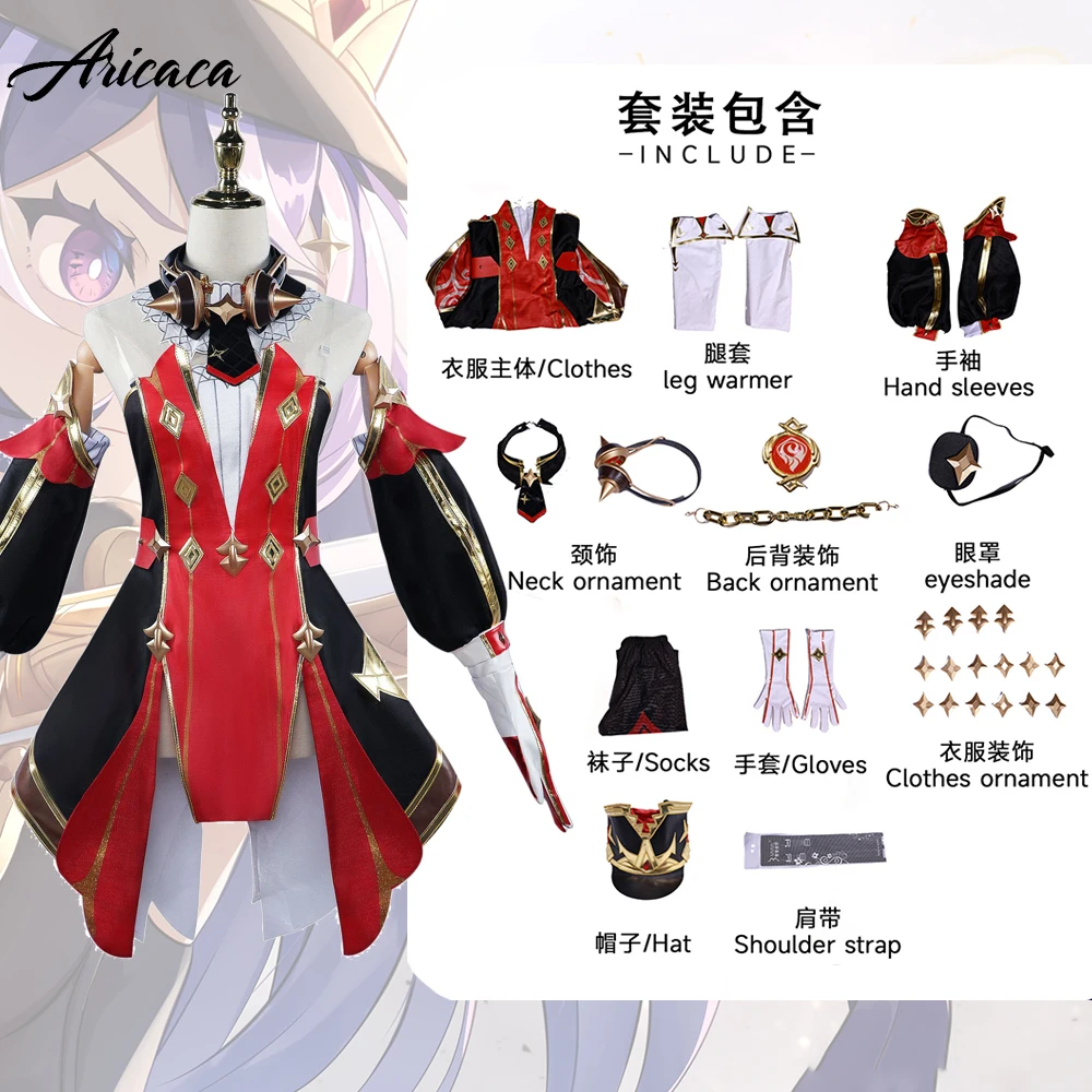 

New Chevreuse Cosplay Costume With Hat Genshin Impact Fontaine Chevreuse Cosplay Outfit Dress Suits