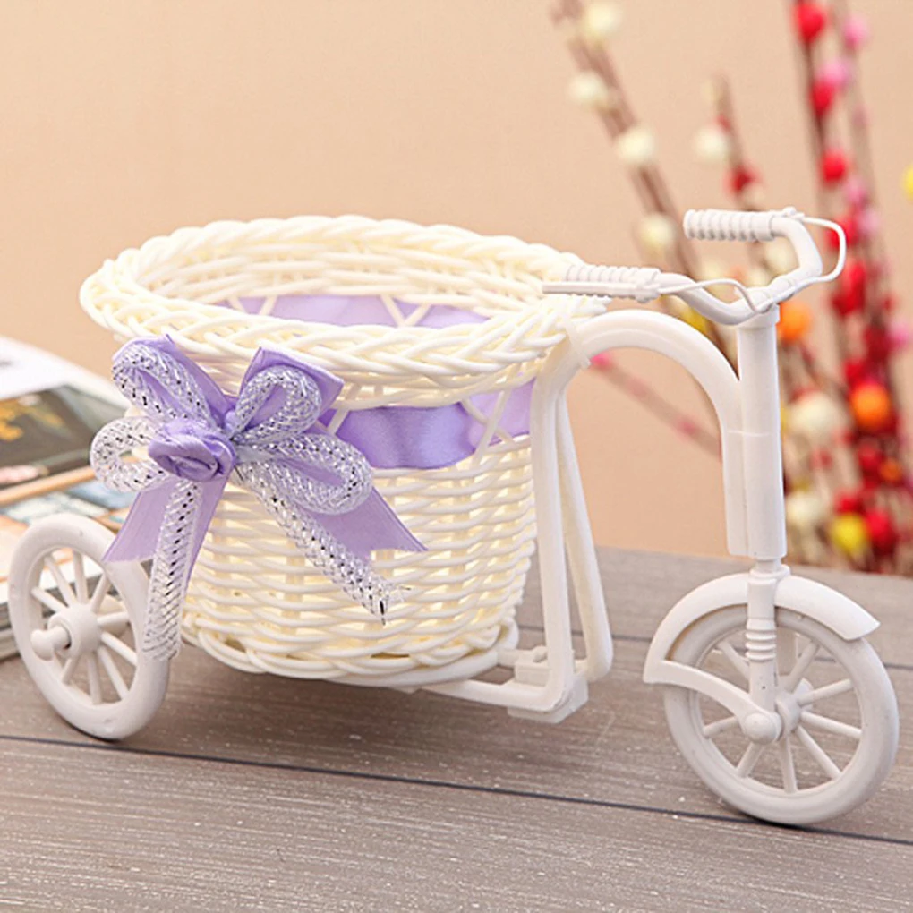 Tricycle Shaped Flower Basket Wedding Party Ceremony Decoration Bike Flower Storage Container