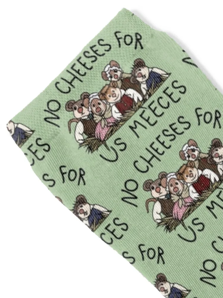 no cheeses for us meeces Socks Heating sock hip hop floral Soccer Designer Man Socks Women's