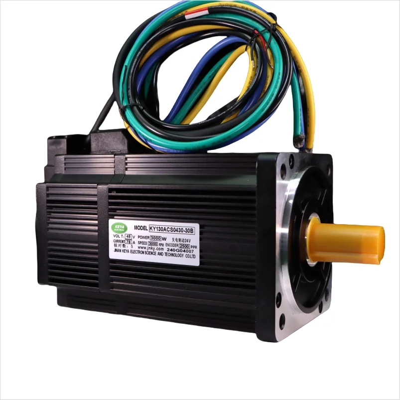 Keya High Torque 3kw 48V BLDC Servo Motor with 3000r