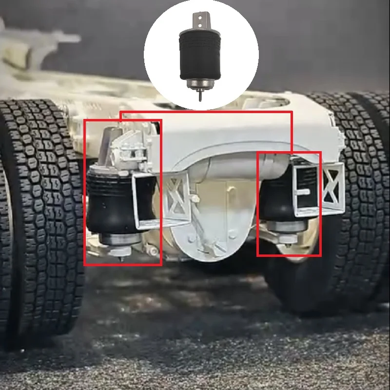 Scaleclub1/14 Anhänger-Muldenkipper, NEU, Luftfederung, Airbag, hochwertiges Gummi, hergestellt für Tamiya Scania 770S MAN Benz Volvo Teile