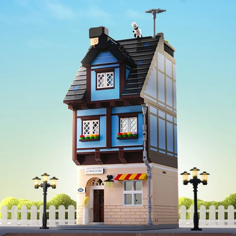 

1453PCS Kids Building Blocks European Town Street View Construction Assembly Villa Creative Model Educational Children's Toys