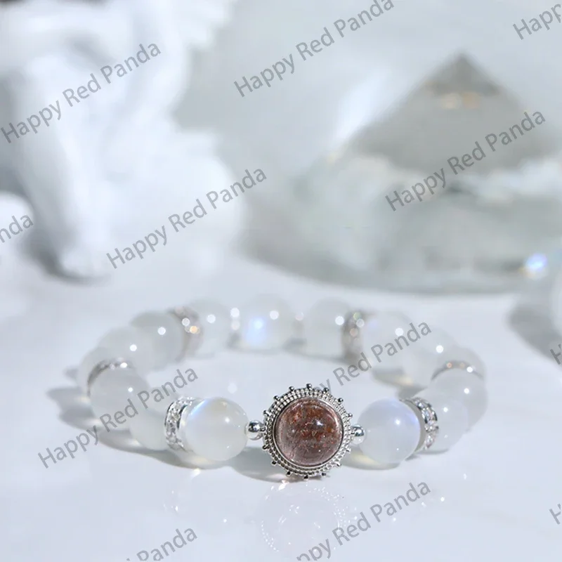 Natural Fanta Gold Strawberry Crystal Moonstone Bracelet