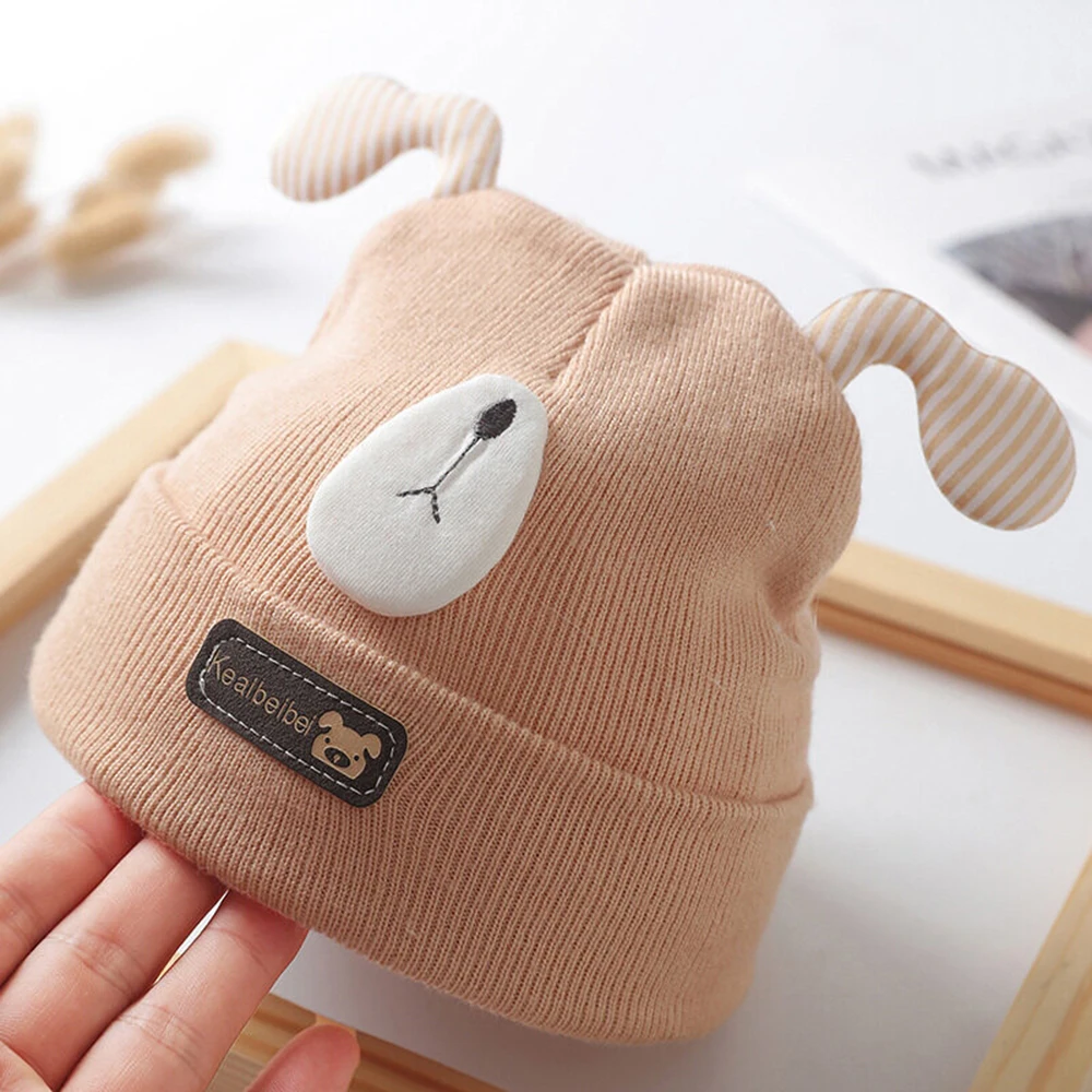 Cartoon Lovely Winter Infants Baby Hats Newborn Baby Boys Girls Knitted Caps Warm Woolen Beanies For Kids 0-12 Month