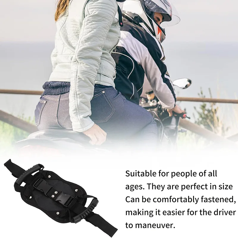 Motorcycle Handrail Motorcycle Rear Seat Passenger Safety Grip Frame Electric Vehicle Rear Seat Waist-buckling Safety Handrail