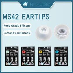 NF Audio MS42 Silicone Eartips Earbuds 1Card(3 Pairs) for Earphone Nozzle Diameter from 4.5-5.5mm Super mini to 9.3mm